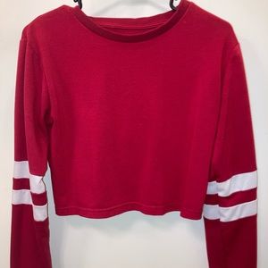 Cropped red women’s sweater